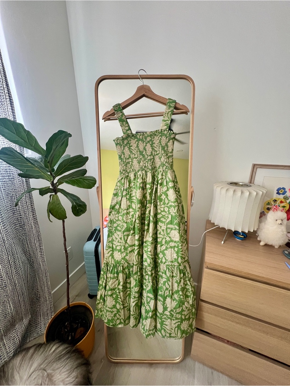 Floral Nap Dress - Green